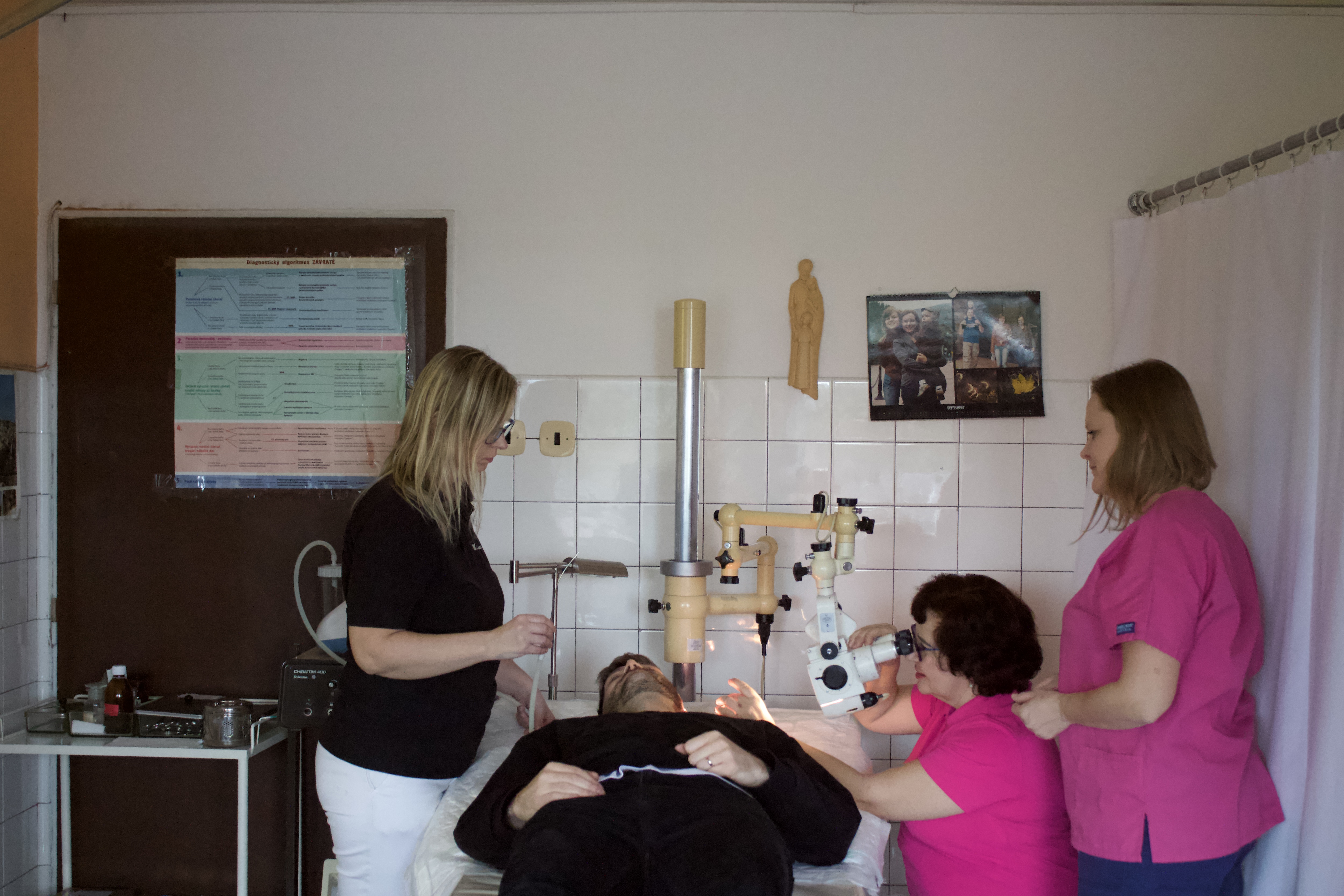 Tím ORL ambulancie pri vyšetrení